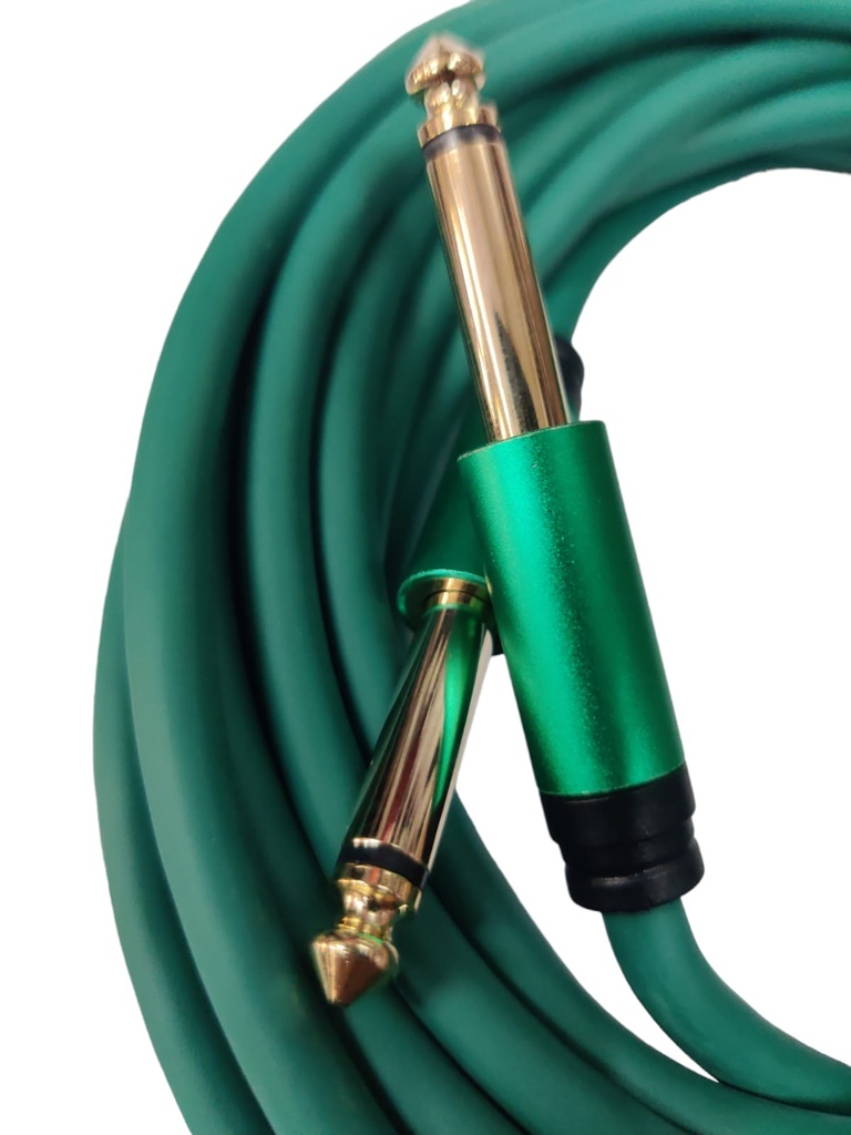 RSCAGREN CABLE PRA INSTRUMENTO DE 1/4 A 1/4 COLOR VERDE RS SOUND