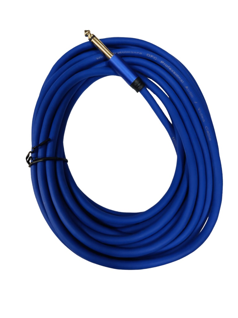 RSCABLUE CABLE 1/4 A 1/4 MARCA RS SOUND COLOR AZUL