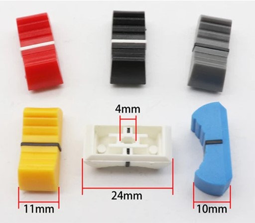BOTON PARA FADER COLOR NEGRO