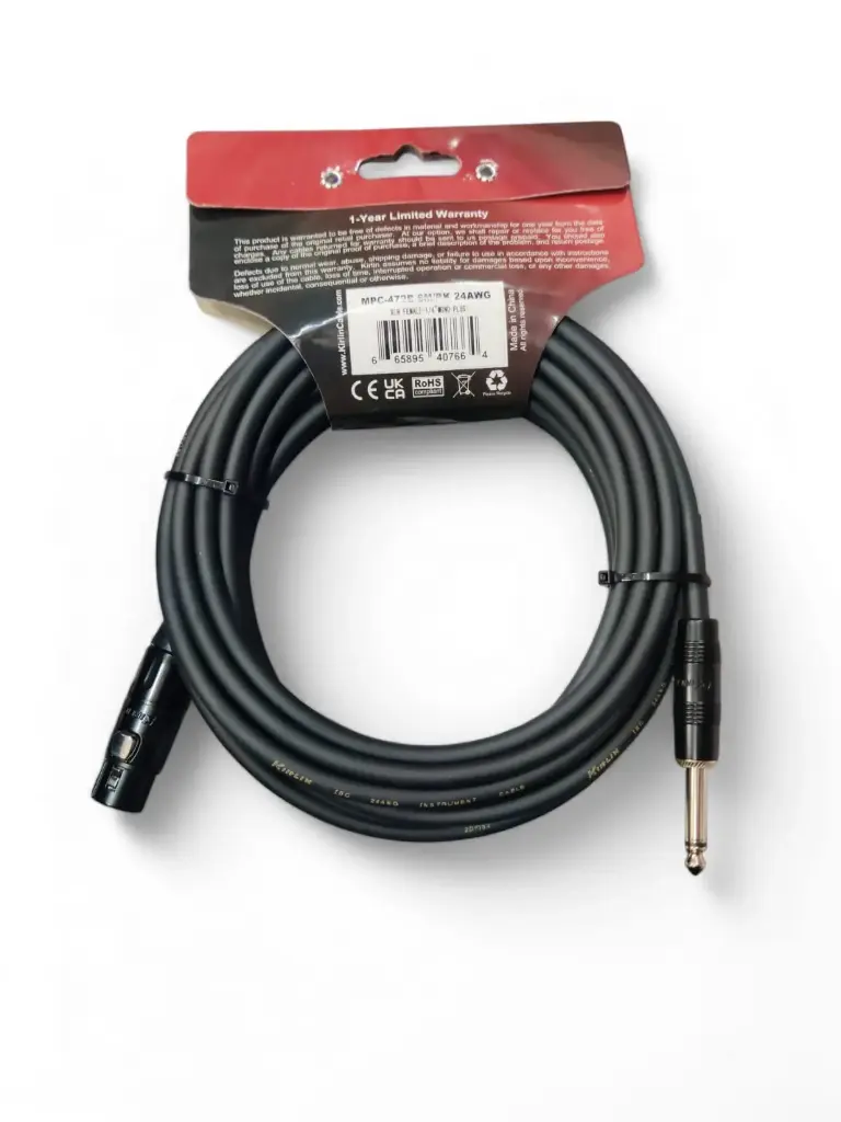 CABLE XLR HEMBRA A 1/4 MONO NEGRO KIRLIN