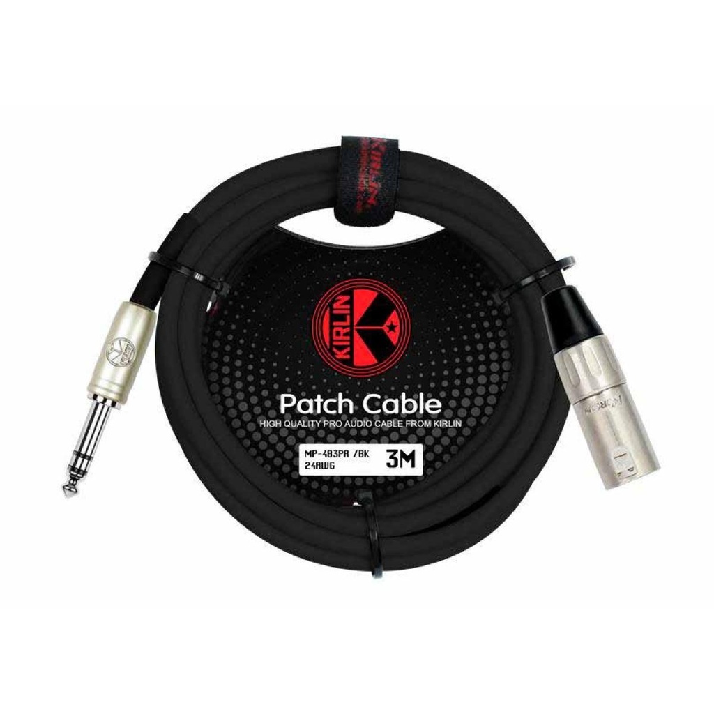 CABLE XLR MACHO A 1/4 MONO COLOR NEGRO