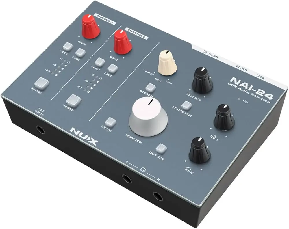 NAI24 INTERFAZ DE AUDIO NUX 2 ENTRADAS/ 4 SALIDAS