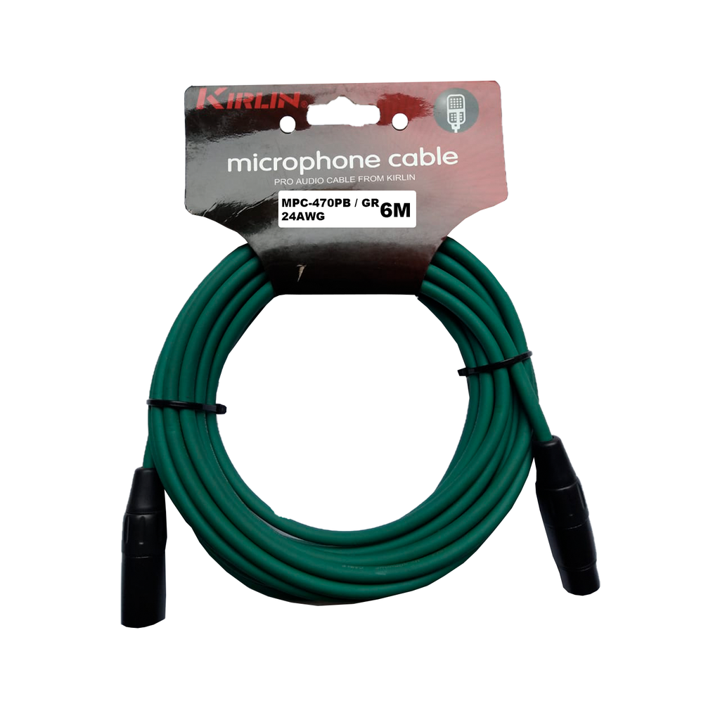 MPC470PB10MGR CABLE XLR MACHO A HEMBRA VERDE 10 METROS
