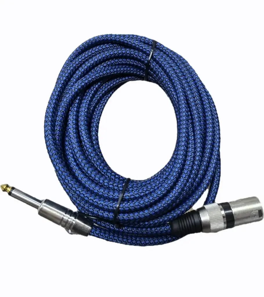 MKC3BL CABLE PLUG 1/4 MONO A XLR MACHO FORRADO DC MUSIC AZUL