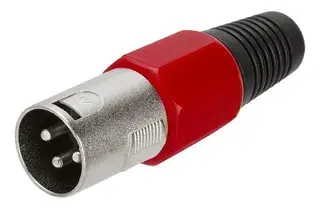 MPXLRM PUNTA XLR MACHO KIRLIN COLOR ROJO