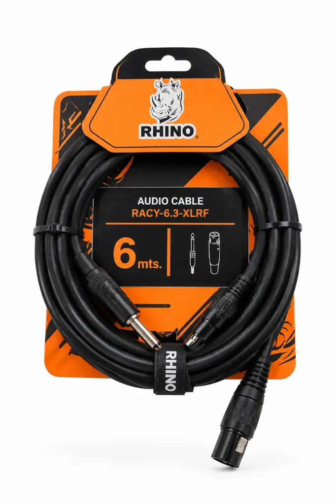 RACY62XLRF CABLE DE AUDIO RHINO XLR HEMBRA A 1/4 6M BK