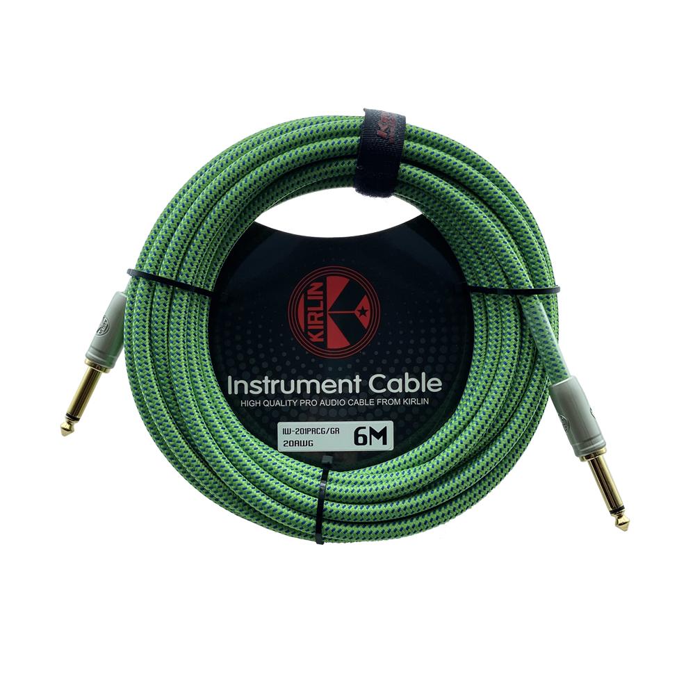 CABLE PARA INSTRUMENTO PLUG A PLUG FORRADO COLOR VERDE