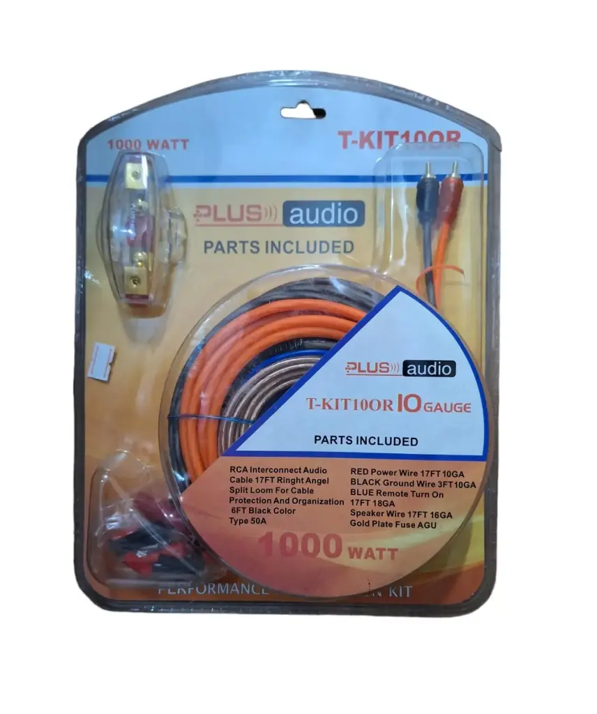 TKIT8OR KIT DE CABLE PARA CARRO PLU AUDIO