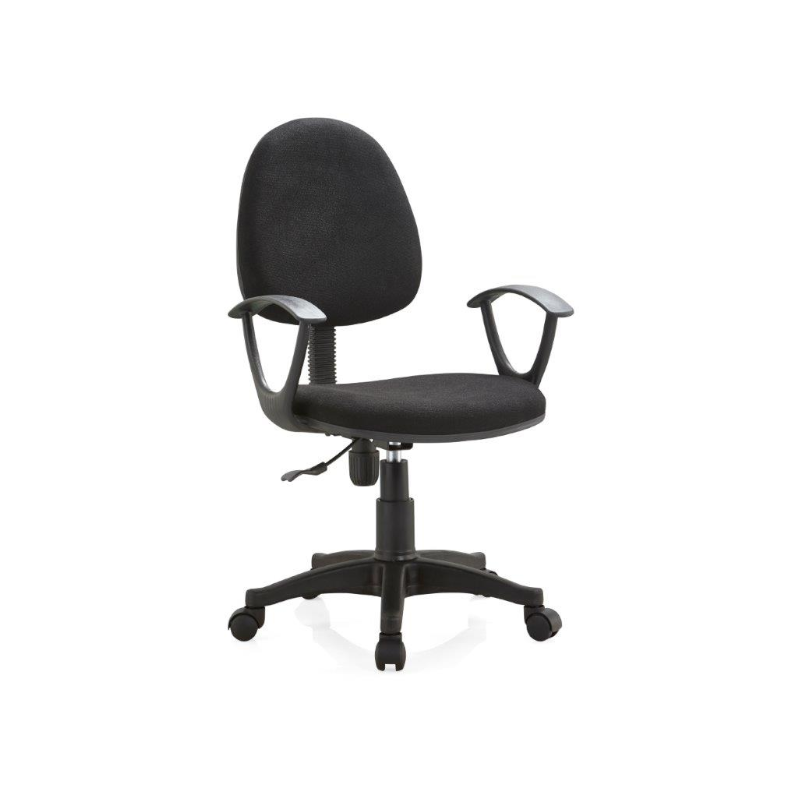 SO8006BK SILLA DE OFICINA AJUSTABLE CON BRAZO COLOR NEGRO