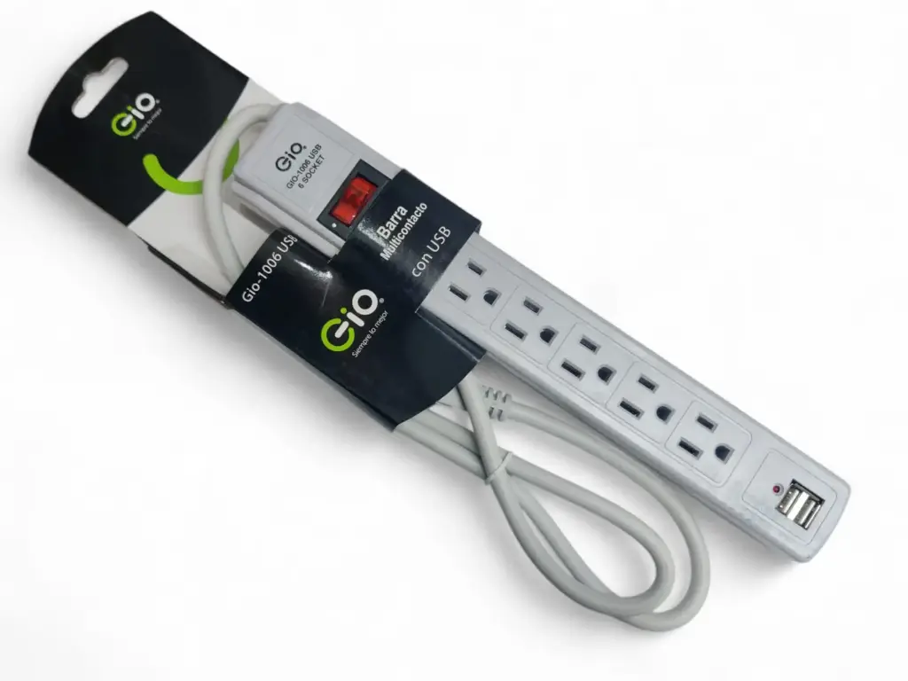 REGLETA GIO 6 TOMAS CON USB
