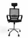 SILLA SECRETARIAL NEGRO PARA OFICINA DE METAL			