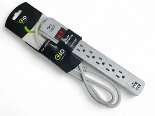 [GIO1006USB] REGLETA GIO 6 TOMAS CON USB