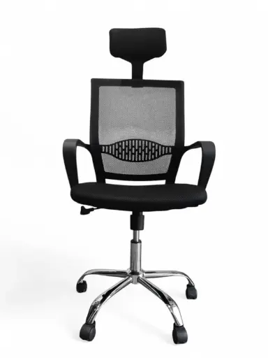 [SO5579BK] SILLA SECRETARIAL NEGRO PARA OFICINA DE METAL			