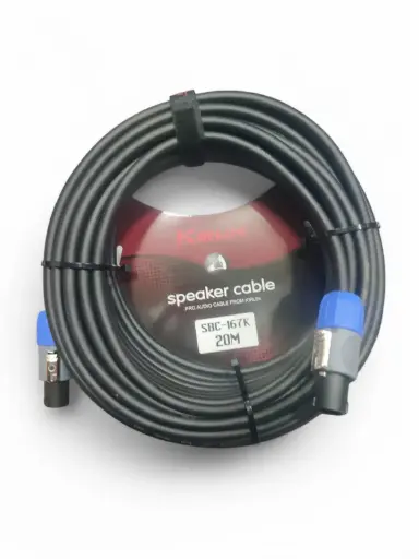 [SBC167K20MBK] CABLE KIRLIN PARA BOCINA SPEAKON A SPEAKON 20M