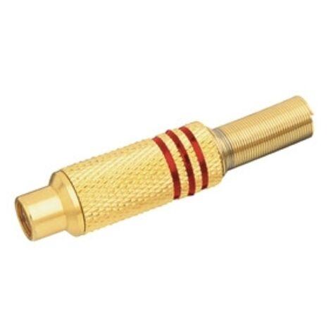 [TPL114RDG] TPL114RDG PLUG RCA HEMBRA ROJO METALICO DORADO