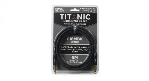 [CI6MBK] CI6MBK CABLE PLUG A PLUG PARA INSTRUMENTO TITANIK 6M NEGRO