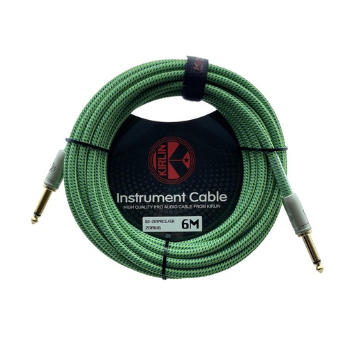 [IWCC201PN6MGR] CABLE PARA INSTRUMENTO PLUG A PLUG FORRADO COLOR VERDE