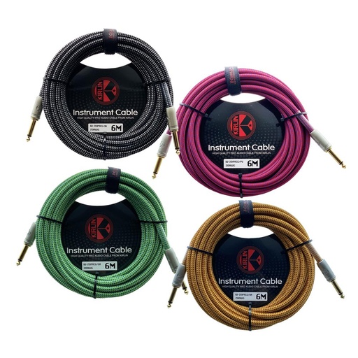 [IWCC201PN6MBL] CABLE PARA INSTRUMENTO PLUG A PLUG FORRADO COLOR AZUL KIRLIN