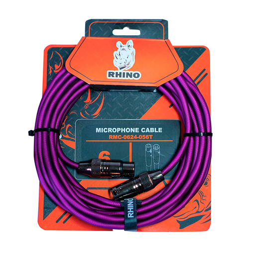 [RMC0624059PU] RMC0624059PU CABLE PARA MICROFONO XLR A XLR 6MTS RHINO COLOR MORADO