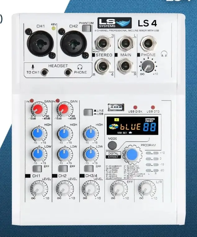 LS4 CONSOLA CON INTERFACE DE 4 CANALES MARCA LS SYSTEM | Instrumental ...