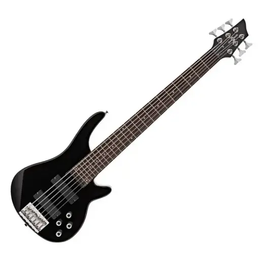 [MADBK6] MADBK6 BAJO MADISON DE 6 CUERDAS COLOR NEGRO CON FUNDA