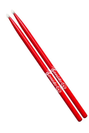 BAQUETA ROJA HICKORY PUNTA DE NYLON BP